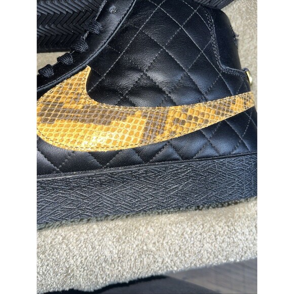Nike Sb Zoom Blazer Mid Qs Dv5078-001 Size 13 Black Snakeskin Supreme Collab main image 15